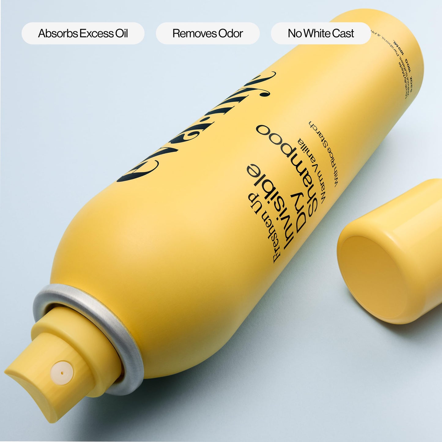 Argan oil infused invisible dry shampoo bottle by Eva NYC for hair nourishment