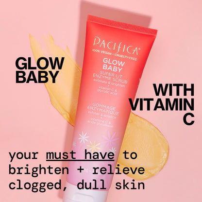 Pacifica 4 Fluid Ounce exfoliating face wash bottle side details