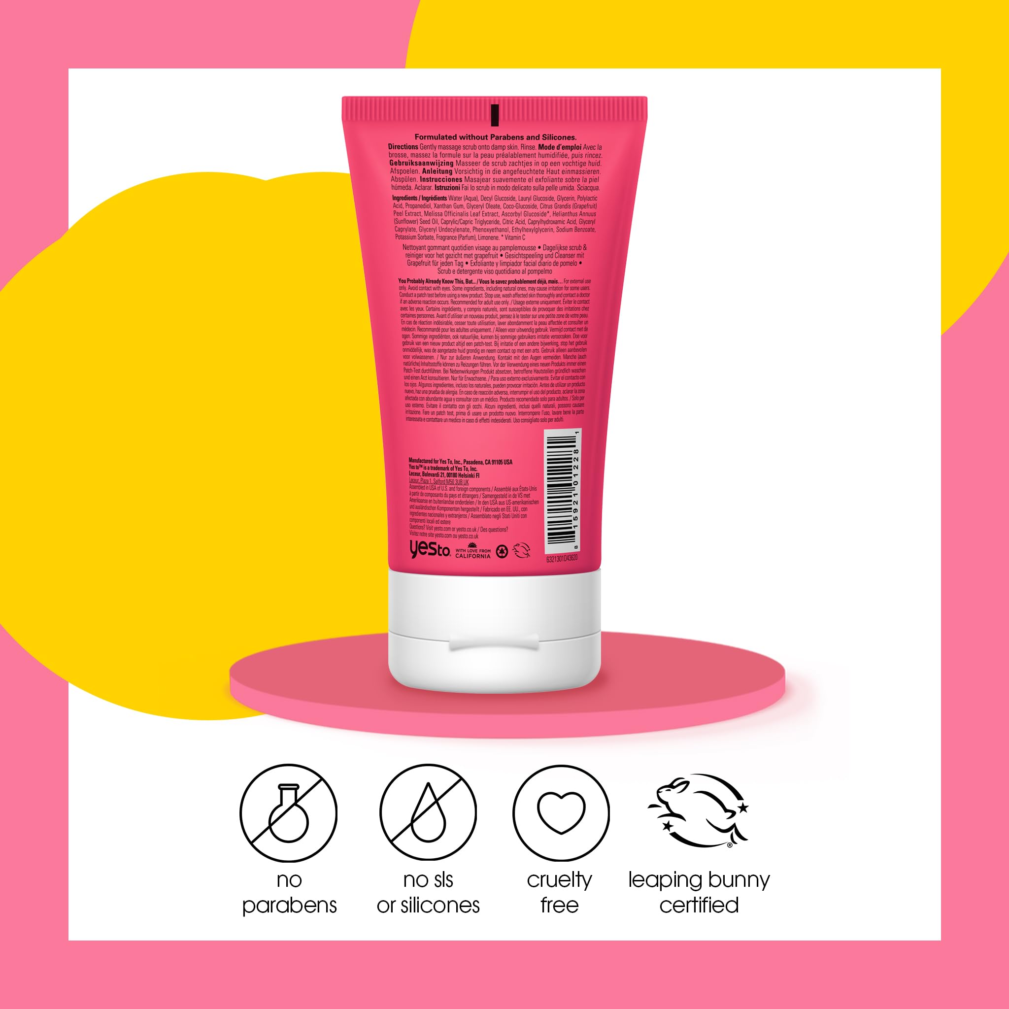Texture shot of the Vitamin C infused daily face wash showing gentle exfoliating particles.