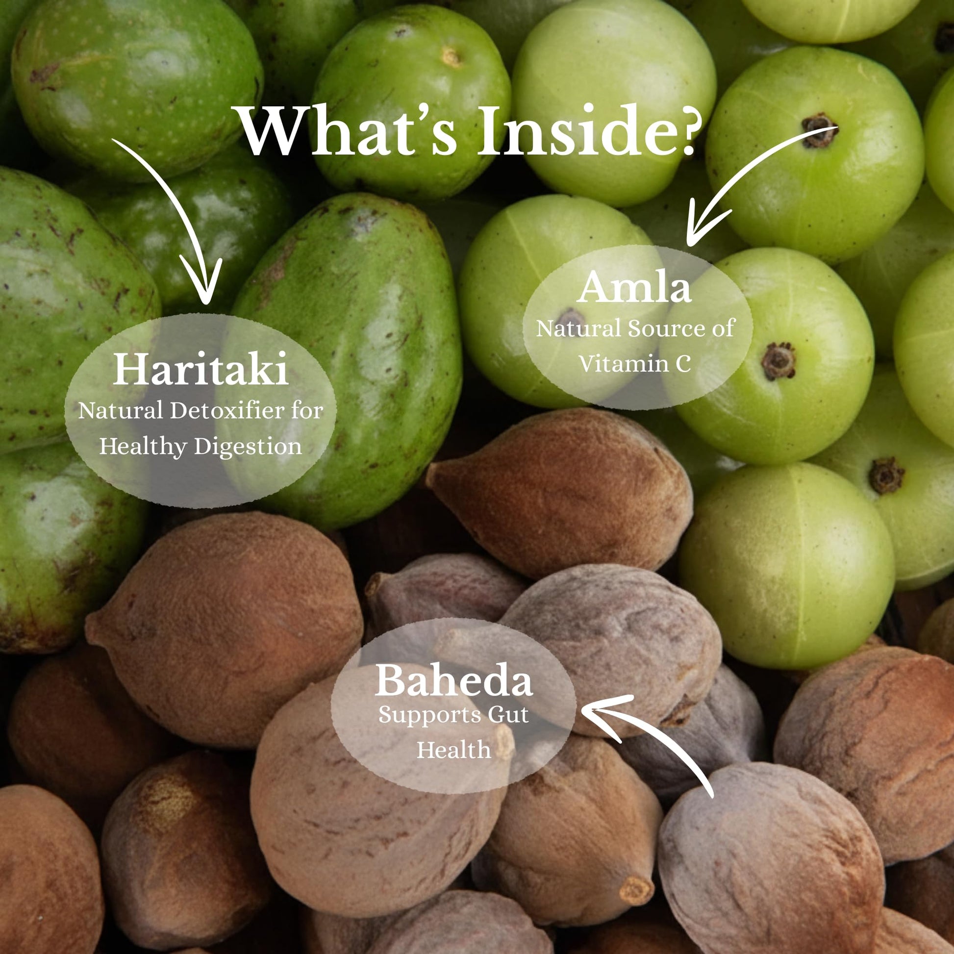 Unsweetened Triphala juice bottle showing net quantity 960 milliliters