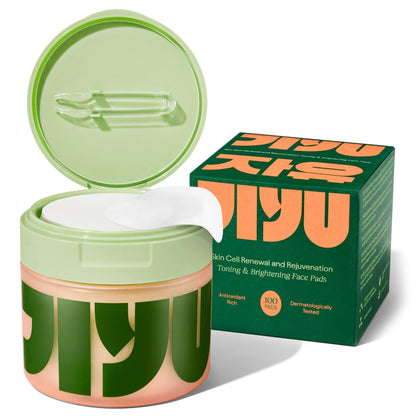 Close-up of the textured Korean toner pads containing snail mucin and niacinamide.