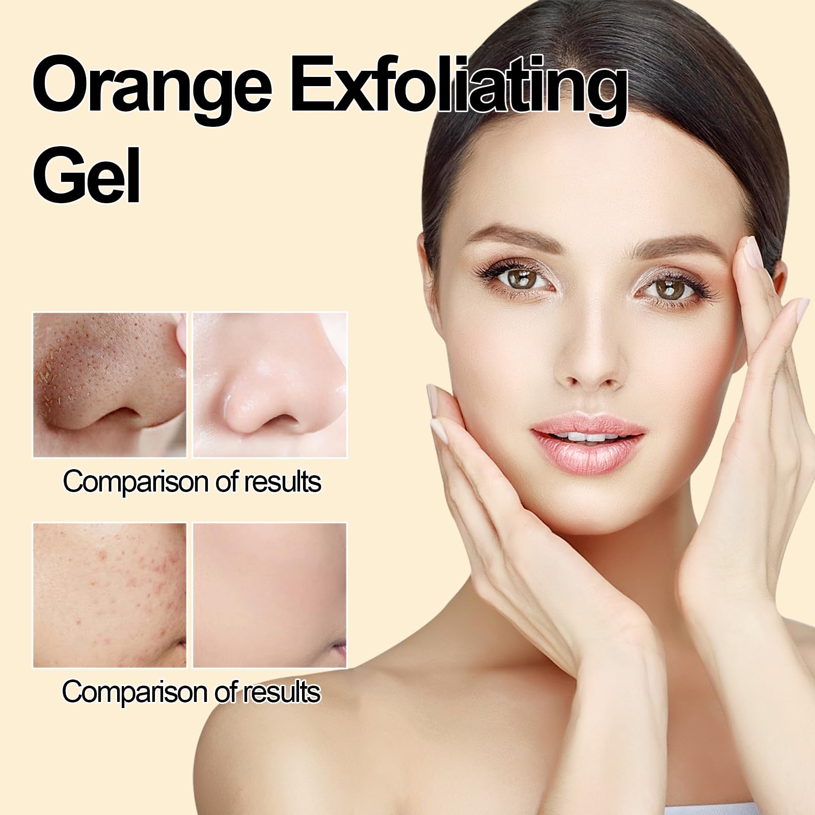 Applying Fairytalespace orange gel to clean skin