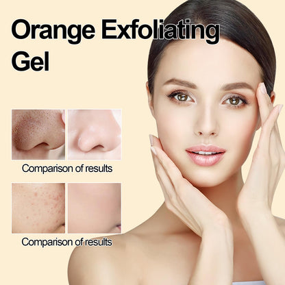 Applying Fairytalespace orange gel to clean skin