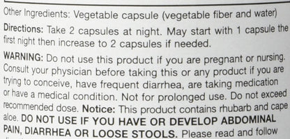 Premium USA imported Advanced Naturals digestive support capsules packaging with clear ingredient facts