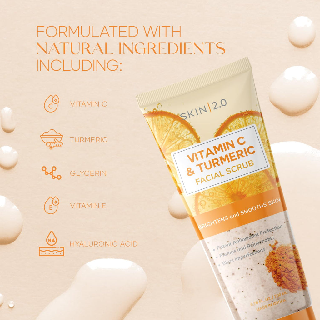 Skin 2.0 Vitamin C And Turmeric Face Scrub complete set overview