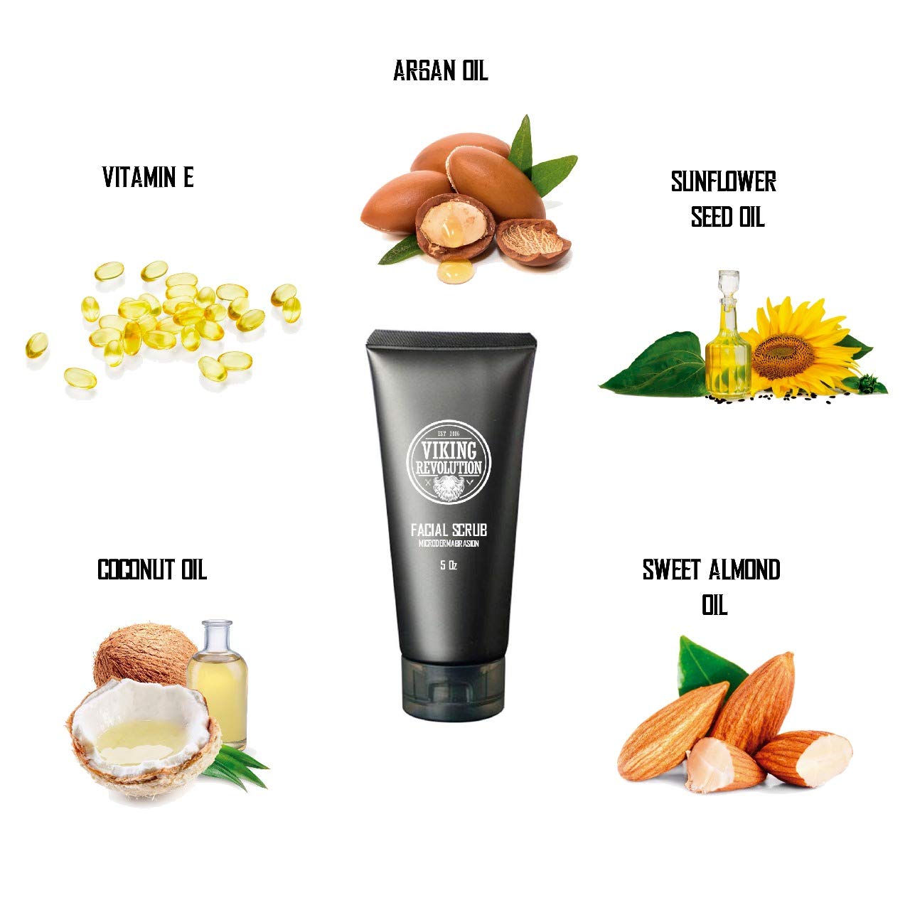 Men's deep cleansing facial exfoliator 5 Fluid Ounce container