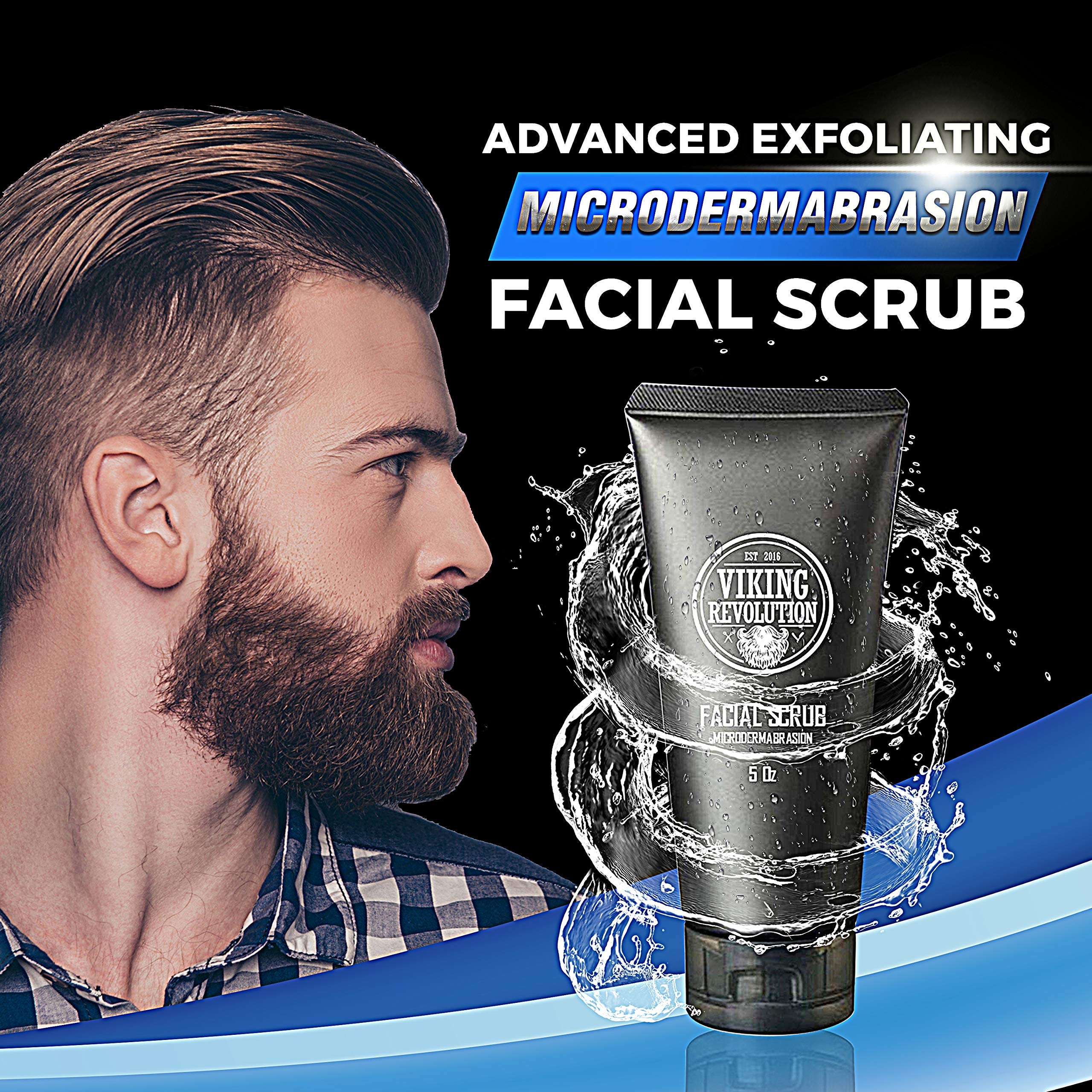 Natural microdermabrasion face wash for reducing ingrown hairs and acne