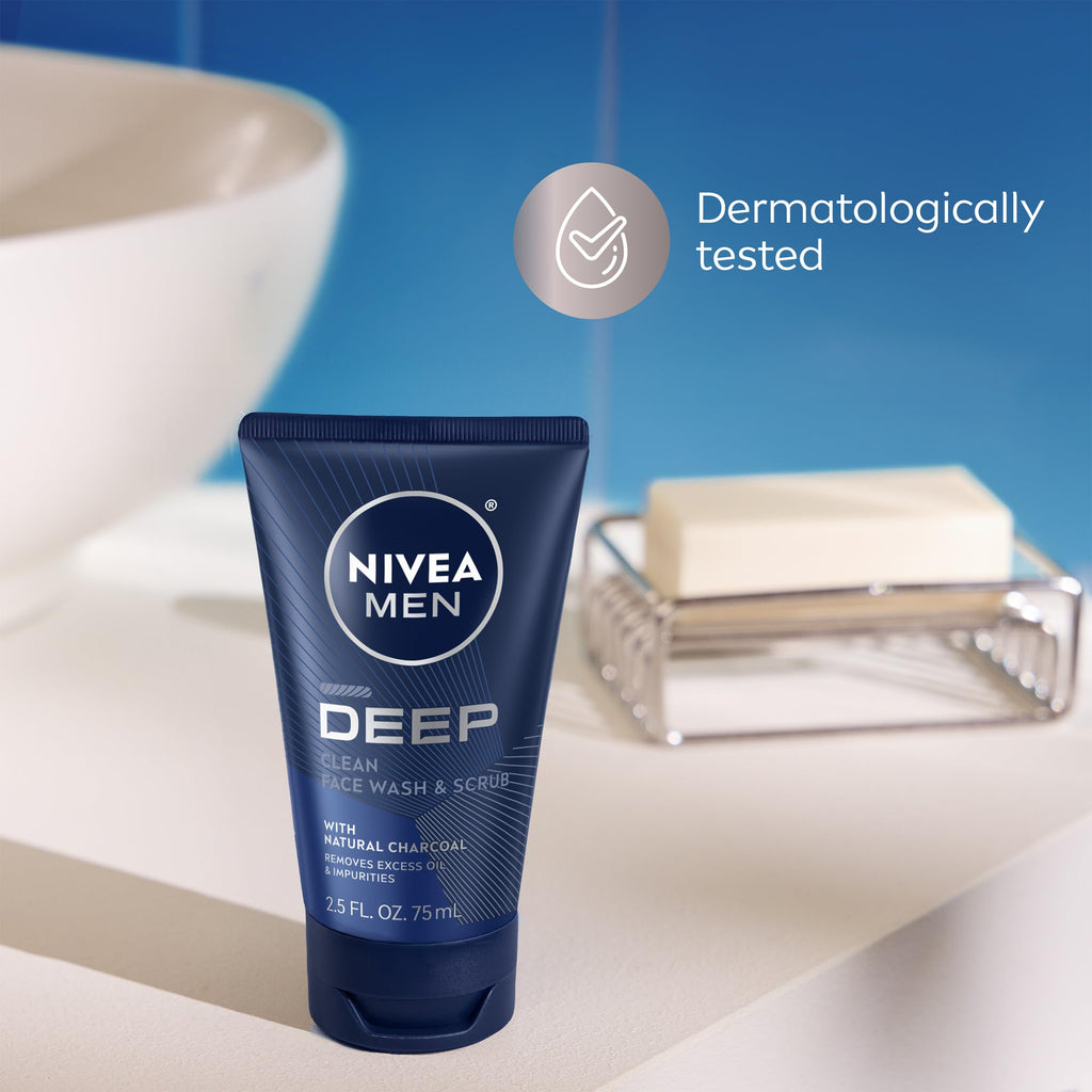 Nivea Men face wash tube cap and nozzle detail