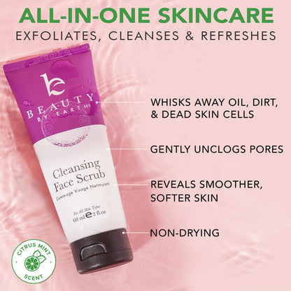 Beauty by Earth organic facial cleanser ingredient label