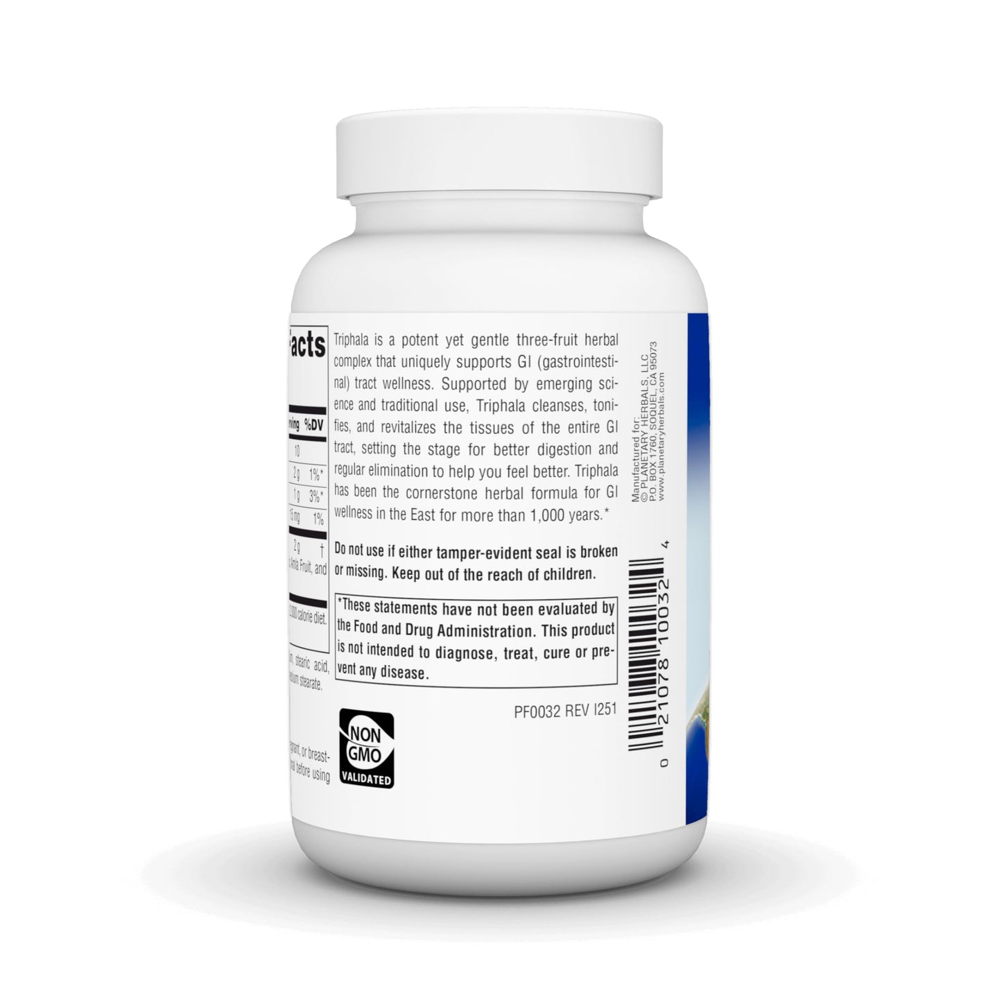 USA imported Planetary Herbals Triphala 1000mg dietary supplement