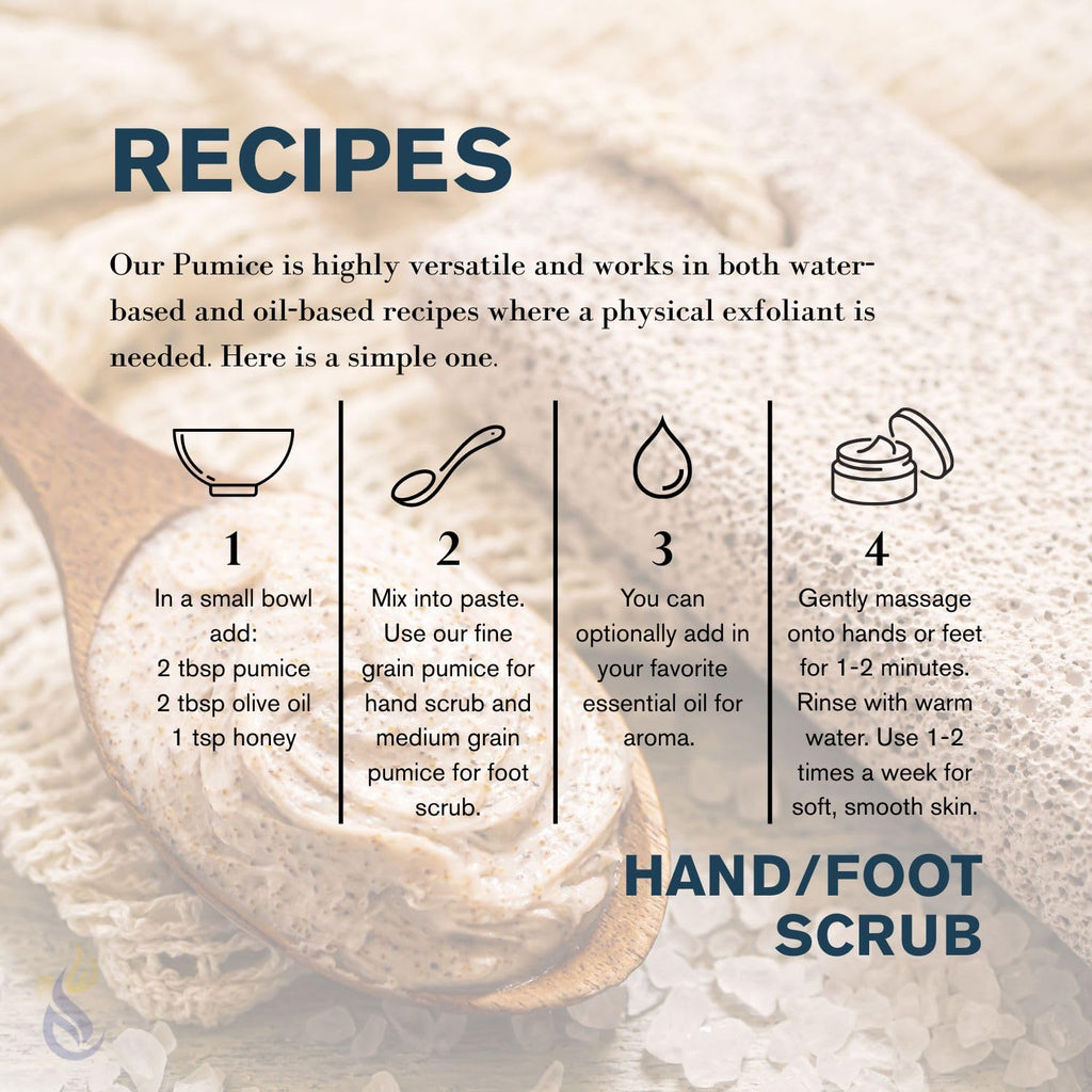 ClearLee pure pumice powder used for hand and body exfoliation