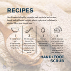 ClearLee pure pumice powder used for hand and body exfoliation