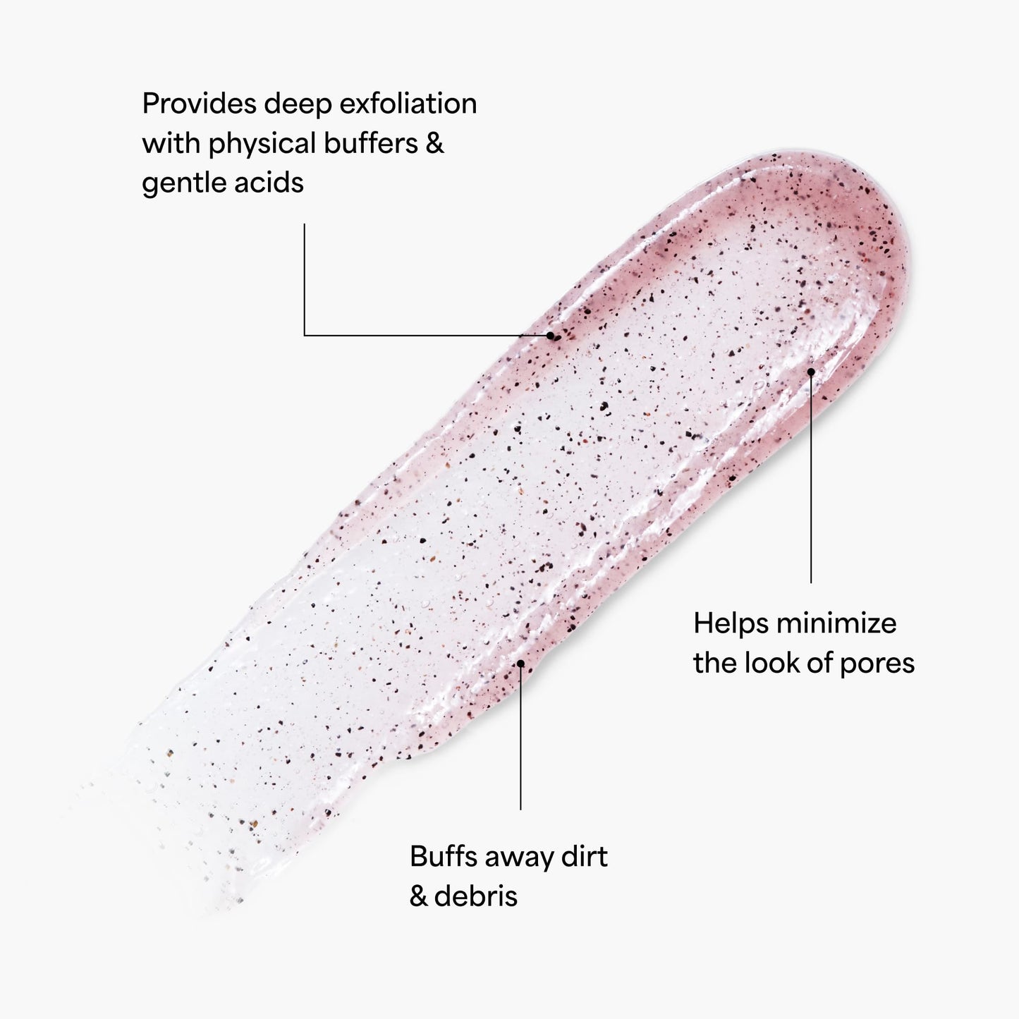 TULA pore minimizing face scrub texture close up
