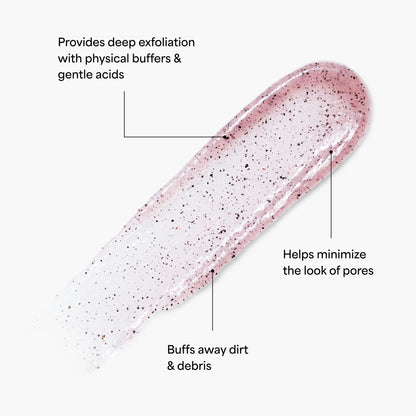 TULA pore minimizing face scrub texture close up