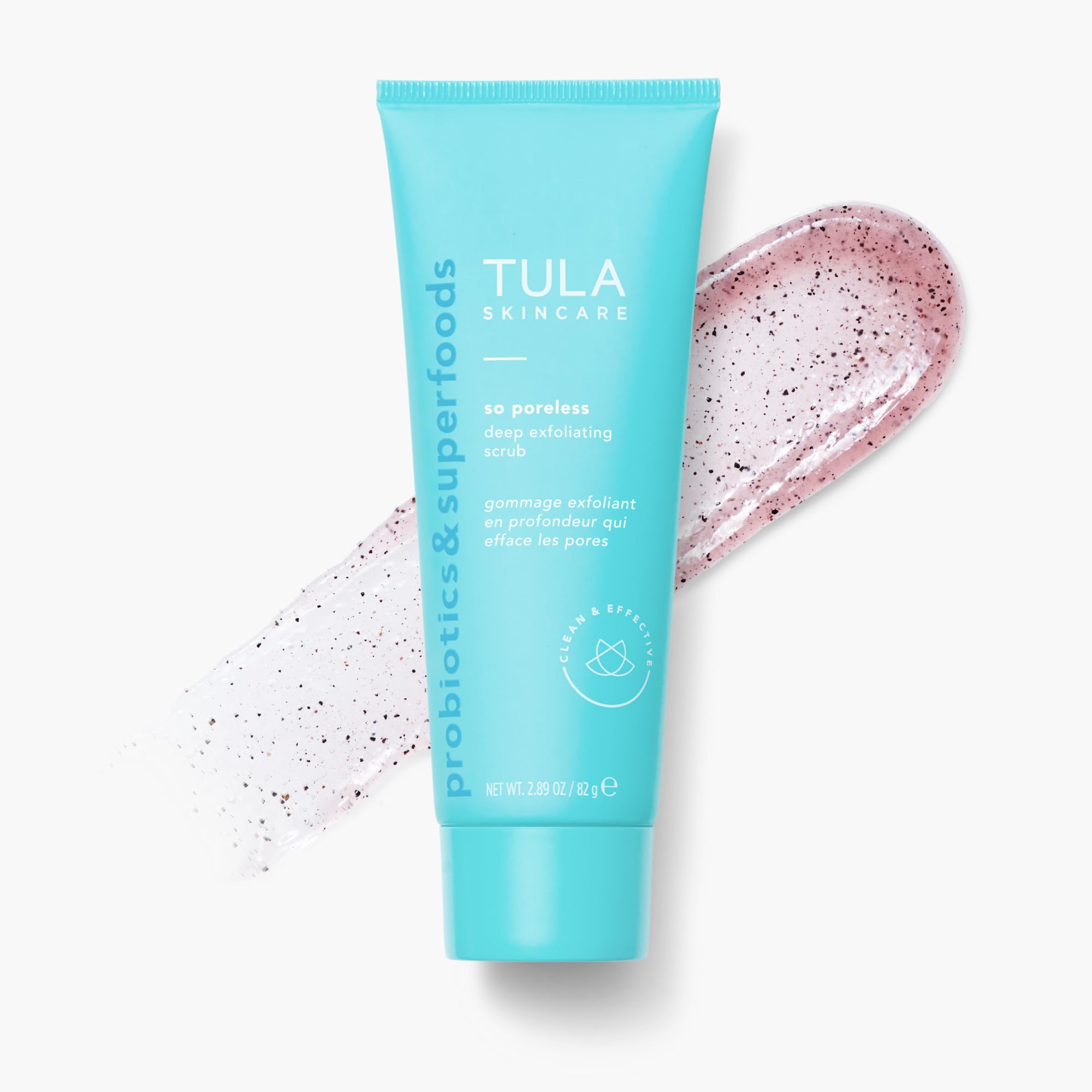 TULA probiotic exfoliating scrub packaging box
