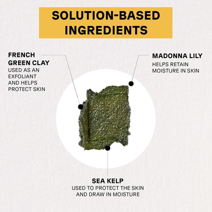 Close up of the back label instructions for the Acure four fluid ounce skincare combo pack.