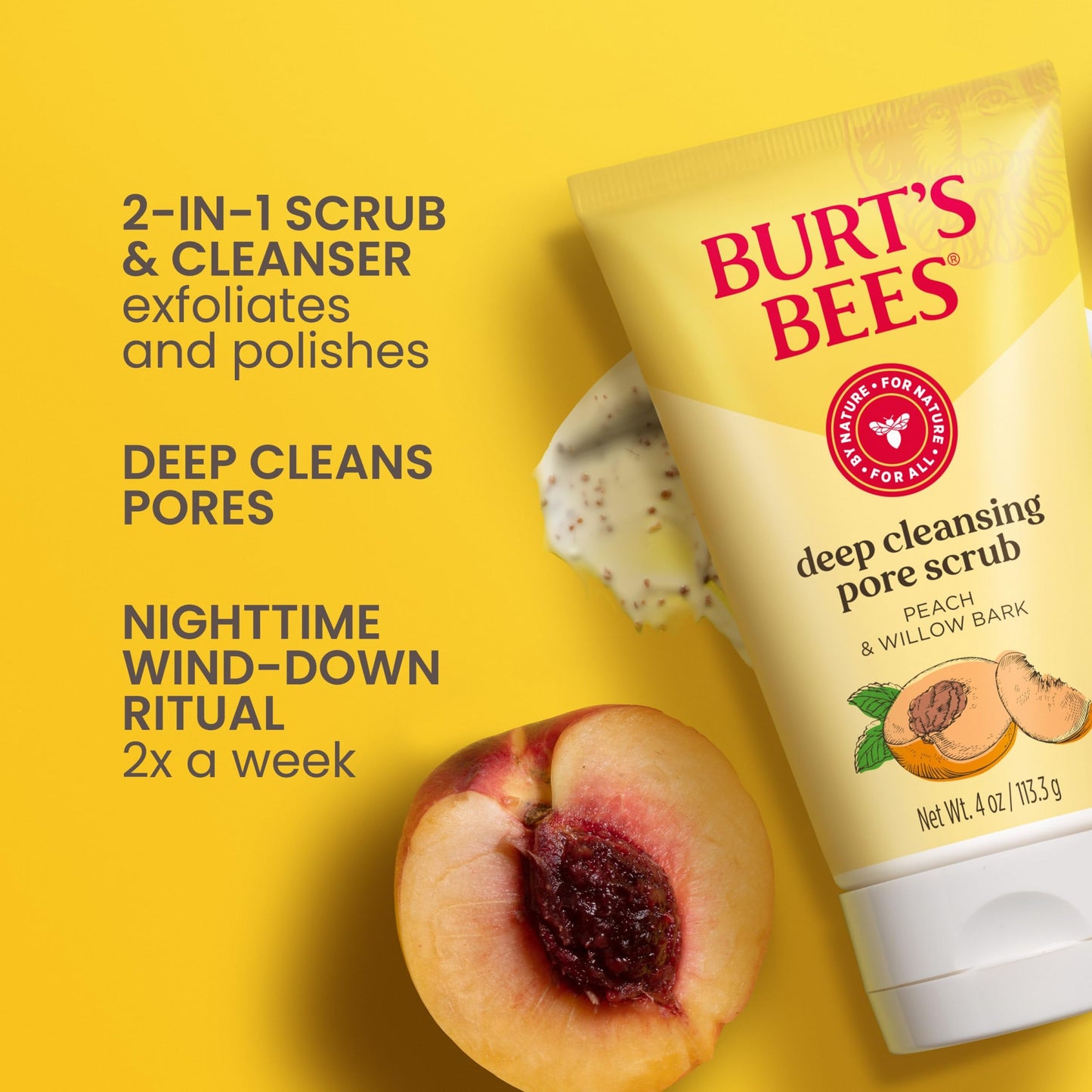 Burt's Bees 99.9 percent natural exfoliating face wash pack setup