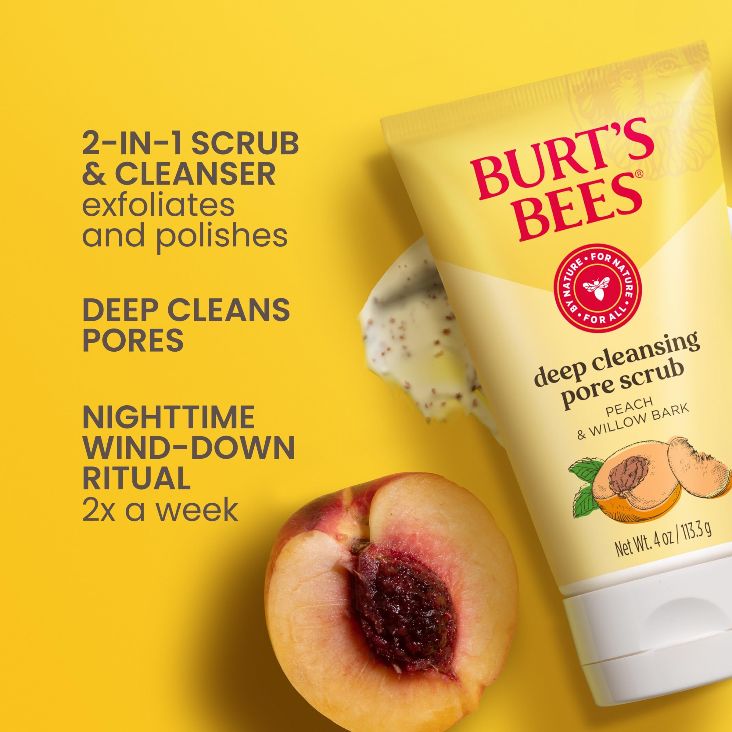 Burt's Bees 99.9 percent natural exfoliating face wash pack setup