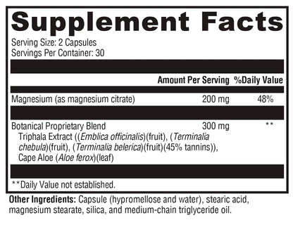 XYMOGEN ColonX bottle showing supplement facts list and clean ingredients panel