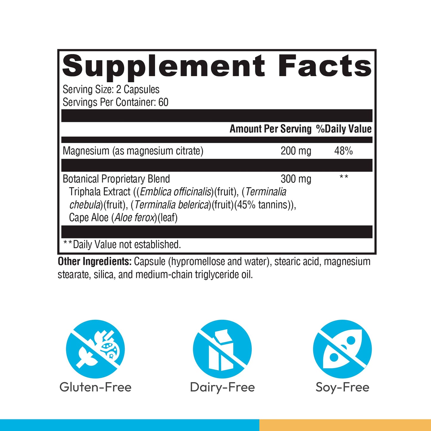 XYMOGEN ColonX premium gastrointestinal regularity supplement bottle displaying supplement facts