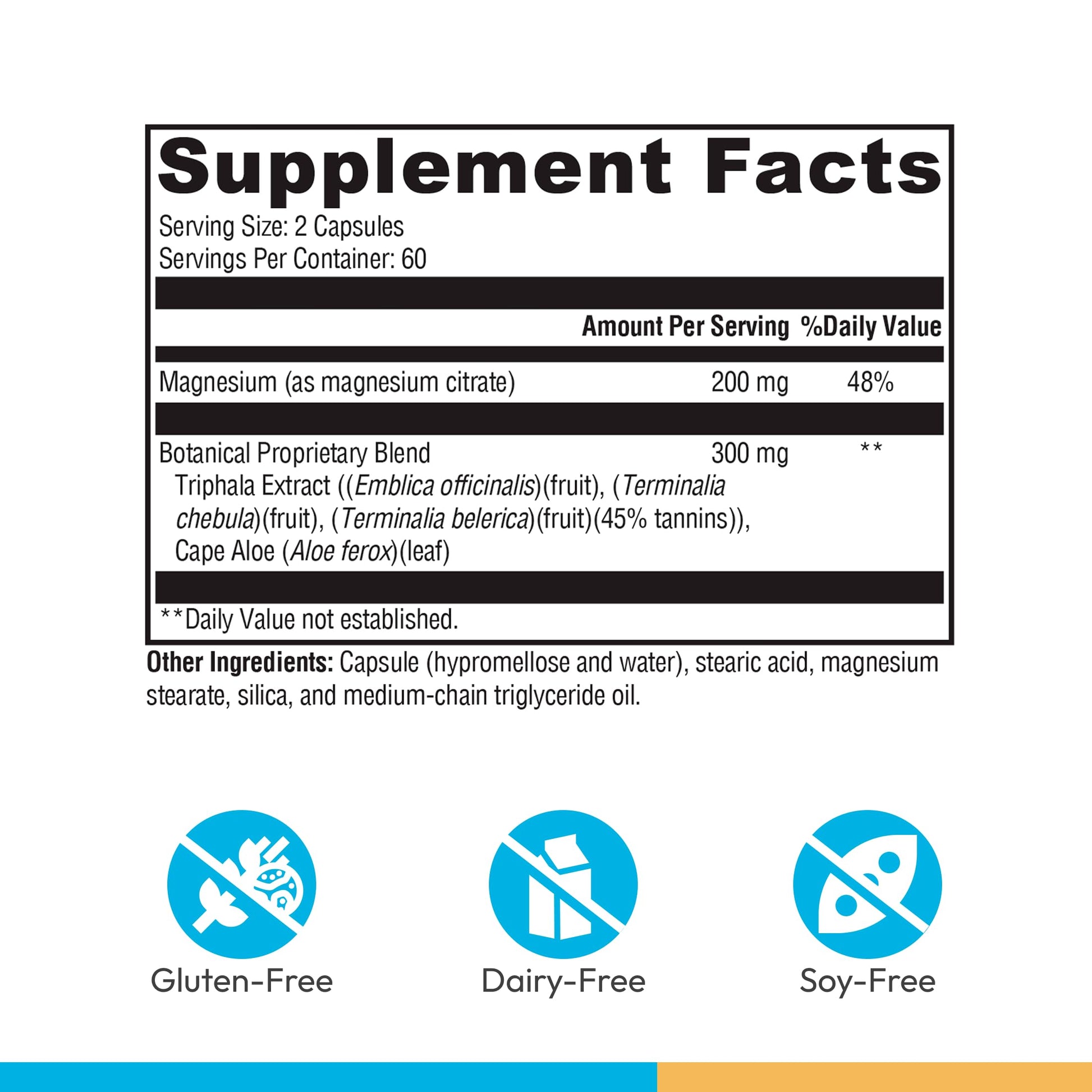 XYMOGEN ColonX premium gastrointestinal regularity supplement bottle displaying supplement facts