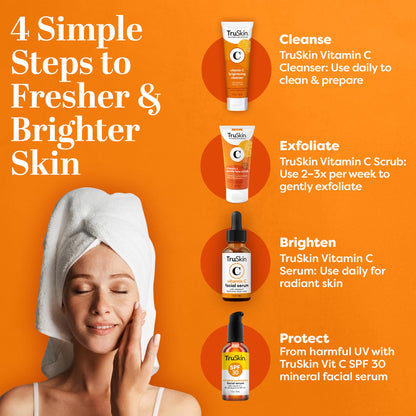 Authentic TruSkin USA imported daily face scrub for skin brightening and pore clarification.