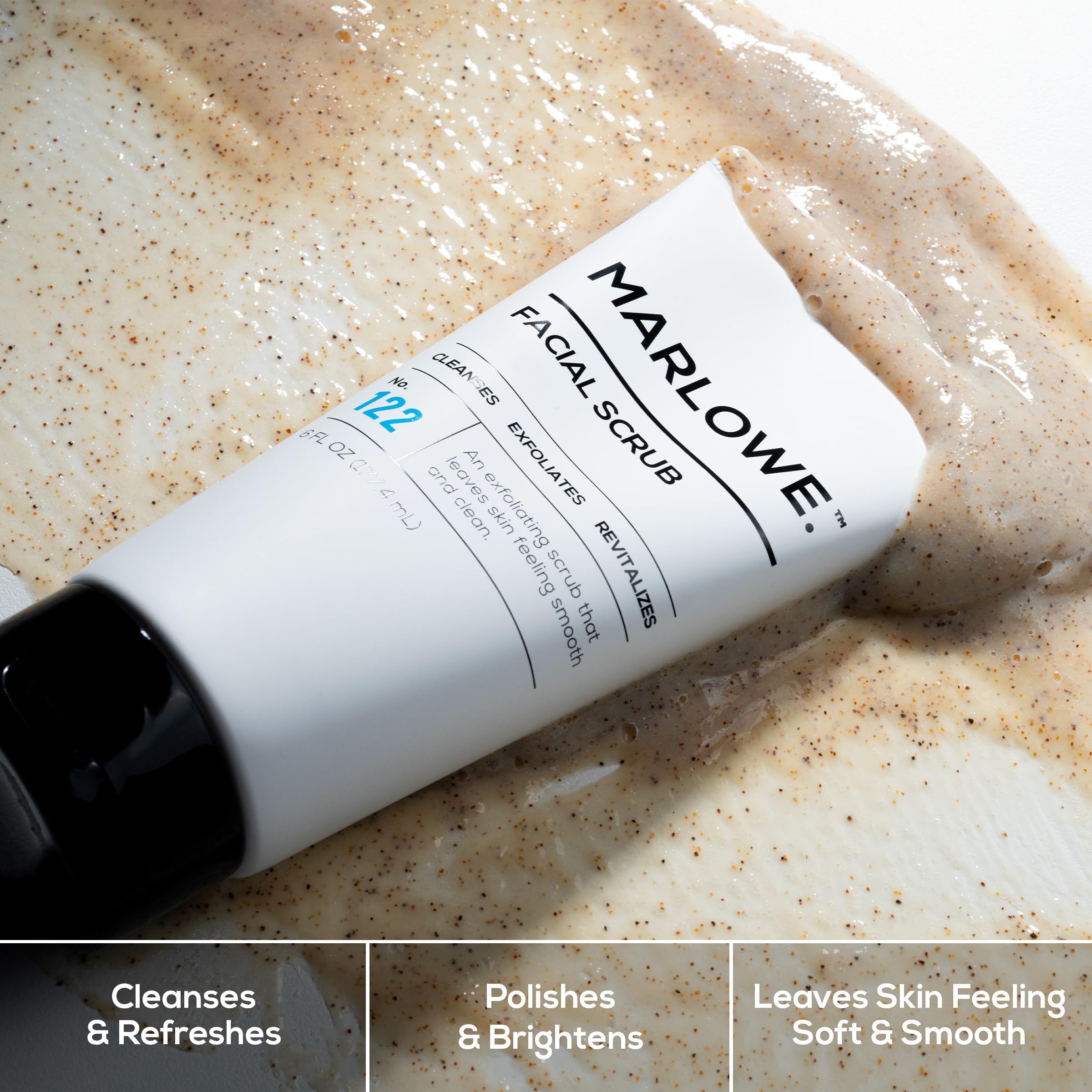 Premium USA imported men's face scrub with apricot seed powder