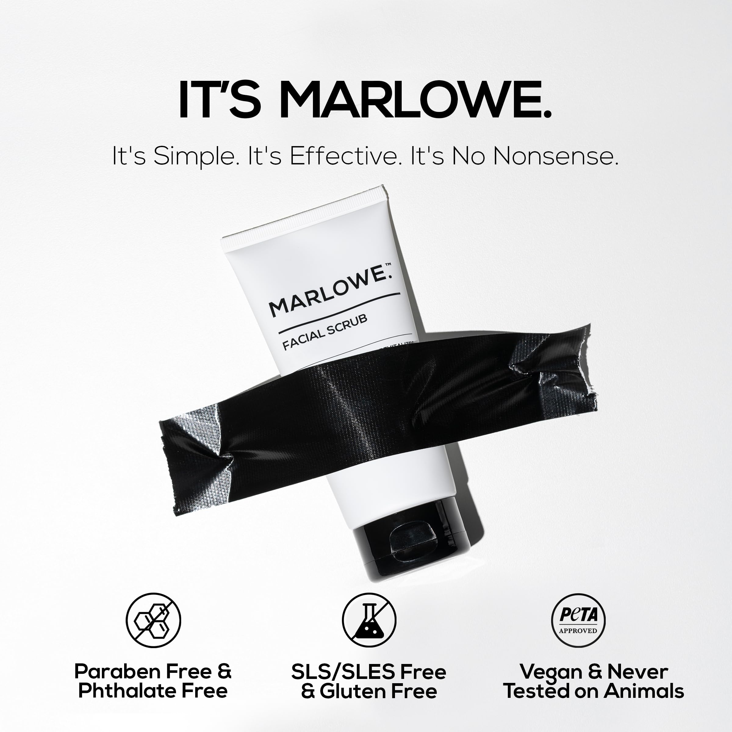 Marlowe deep pore cleansing facial exfoliator for men texture view