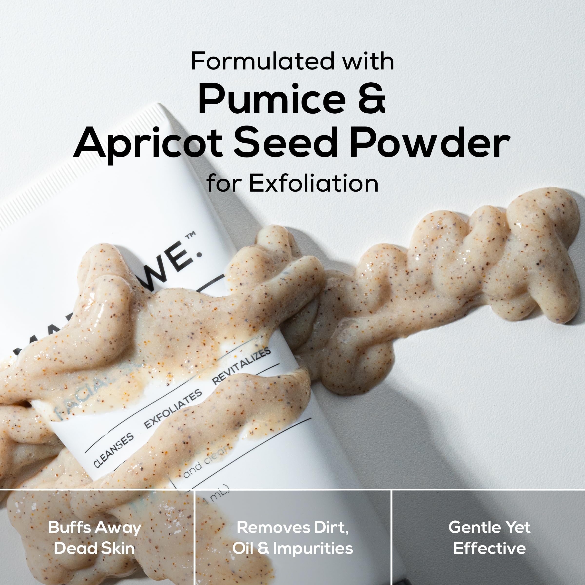 Gentle pre shave face scrub for men by Marlowe skincare