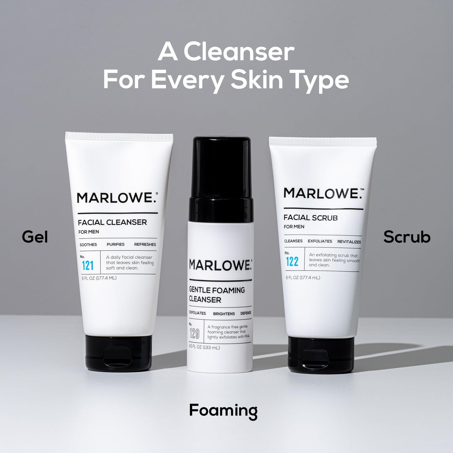 Vegan paraben free men's face wash with pine scent