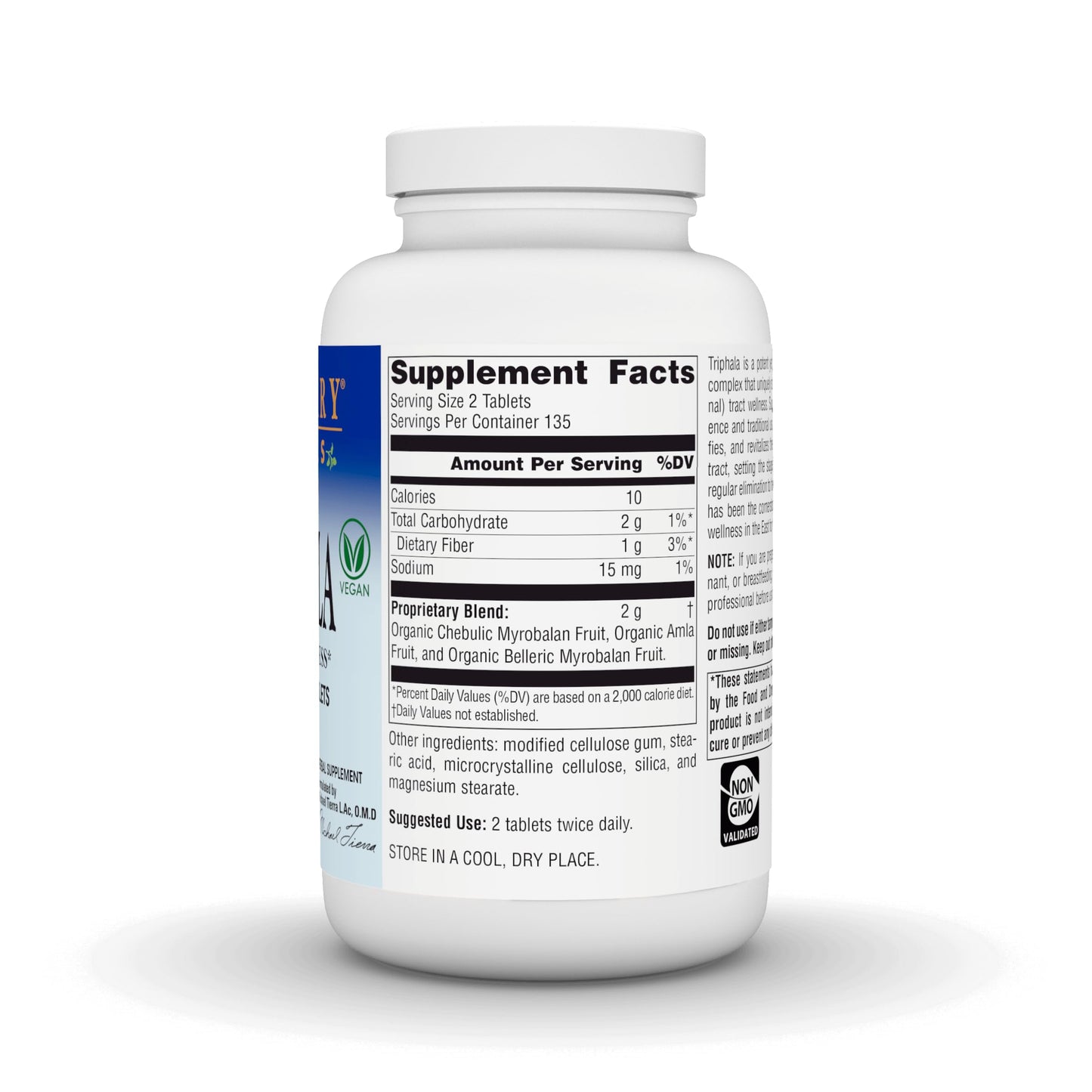 Planetary Herbals Triphala 270 tablets internal cleanser product description and dosage directions