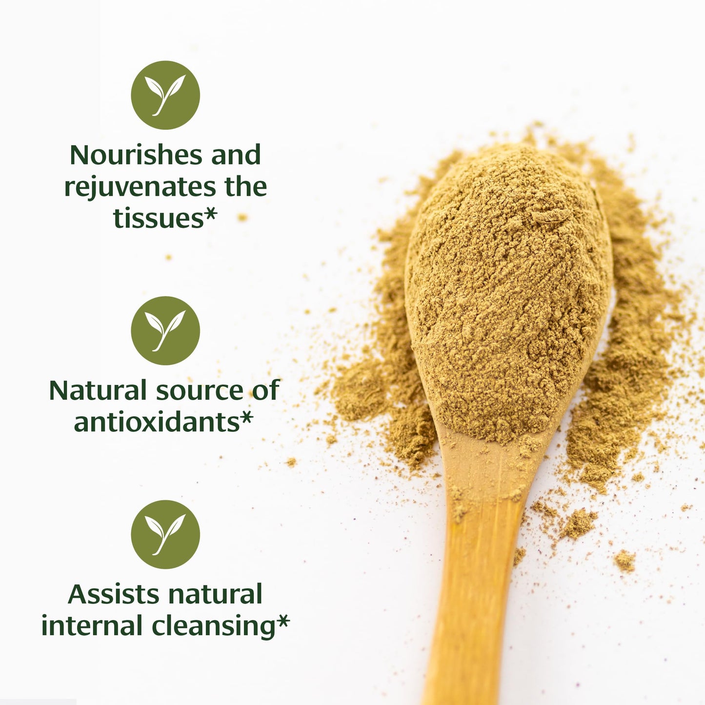 Banyan Botanicals Triphala Powder 454g back label with ingredients and organic certifications