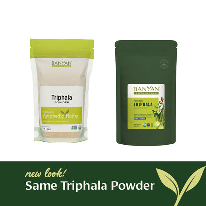 Nutritional facts and usage directions printed on Banyan Botanicals 454 grams wellness powder