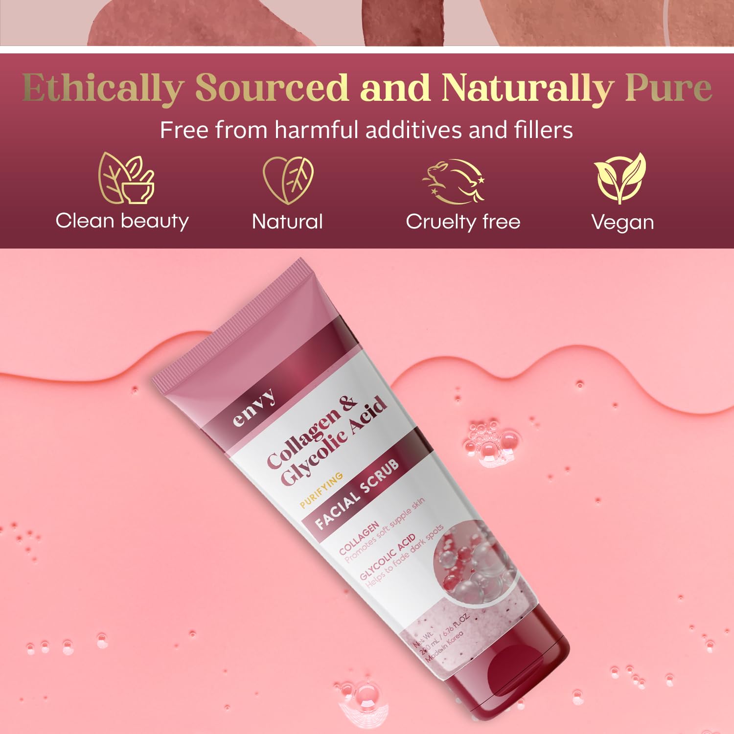 Envy cruelty free vegan exfoliating cleanser texture and directions