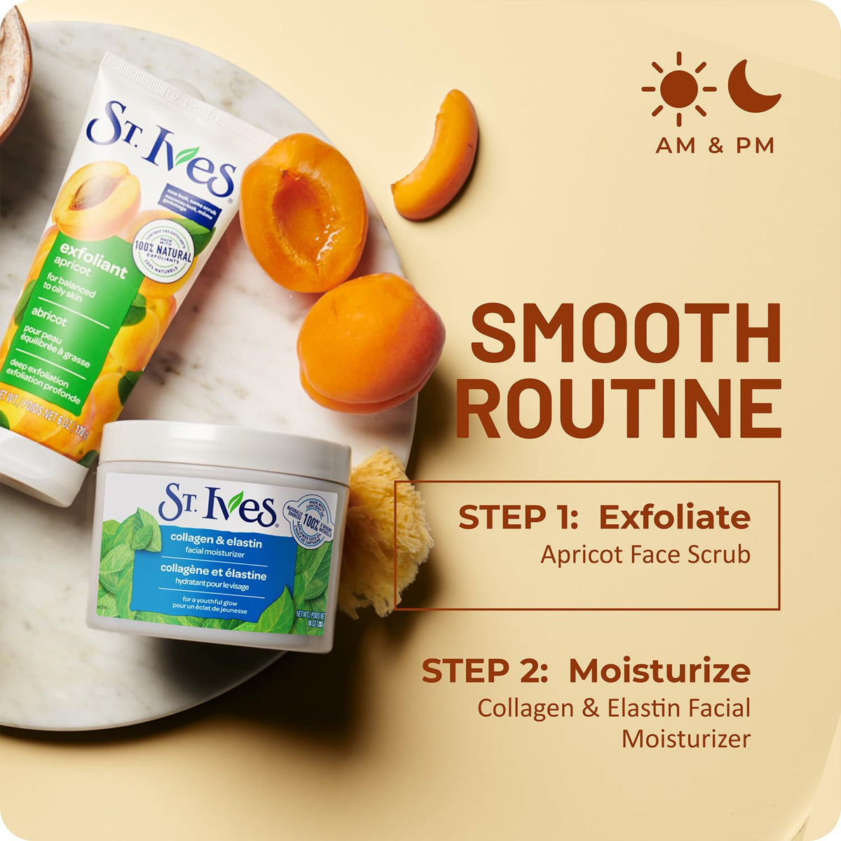 St. Ives natural apricot extract skincare product