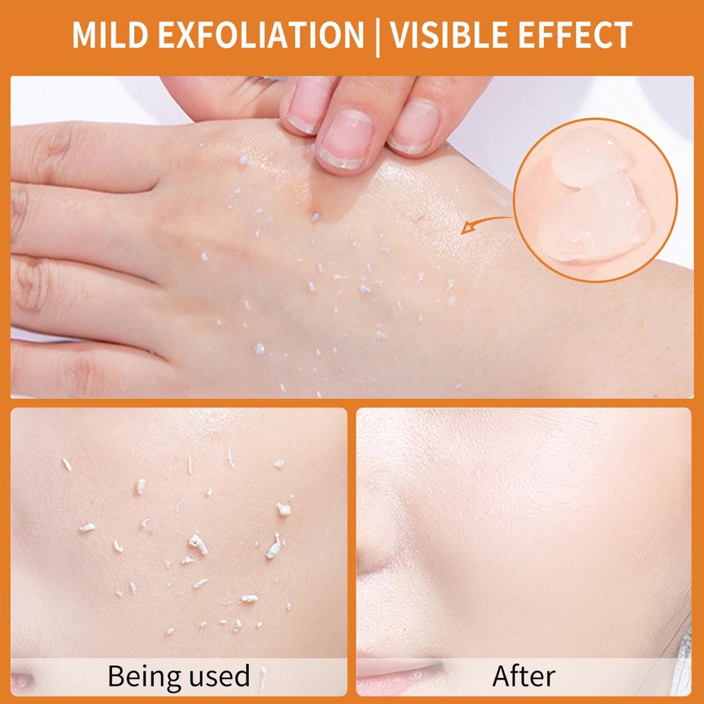 Natural orange extracts facial exfoliator twin pack for radiant skin glow