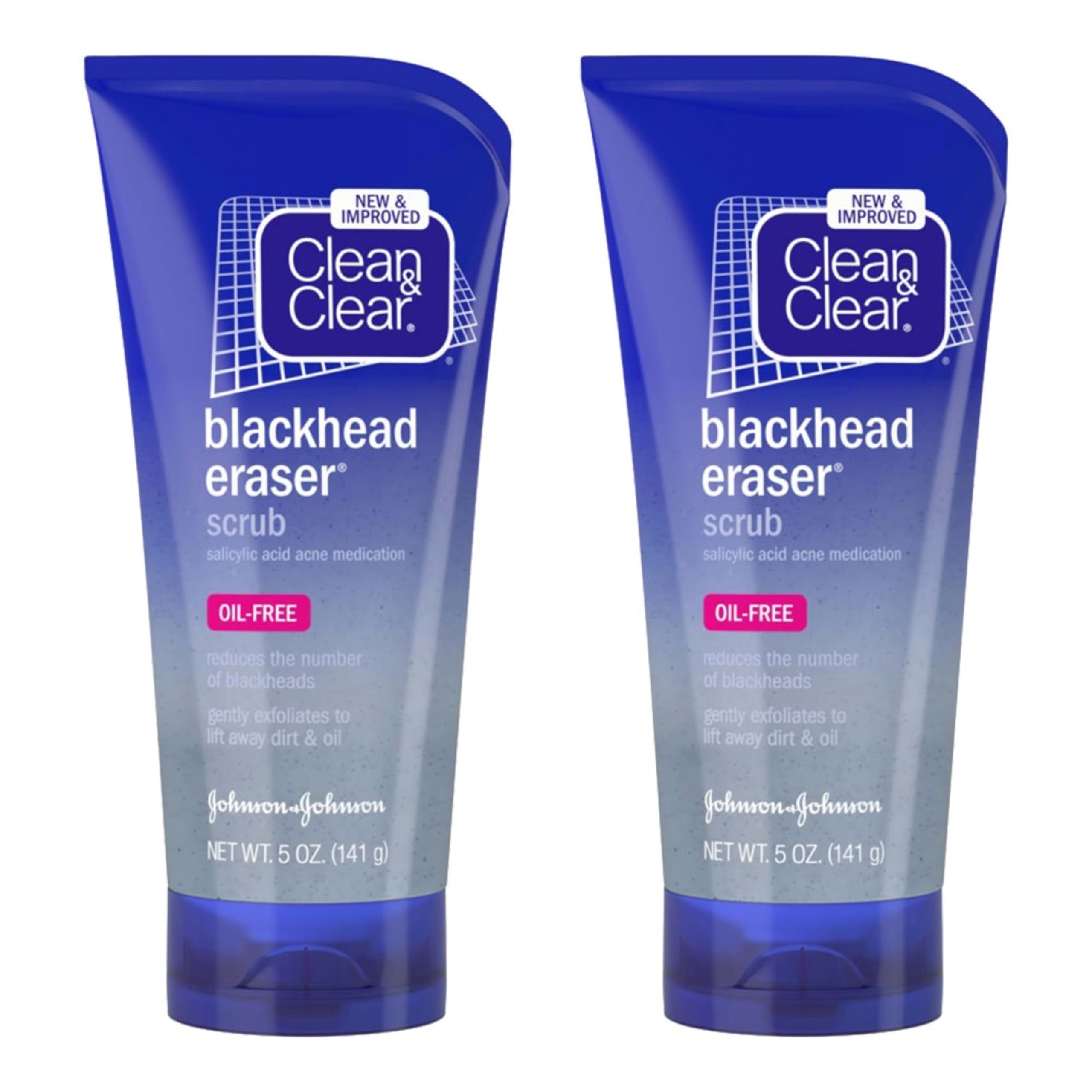 Clean And Clear salicylic acid acne face scrub tube close up