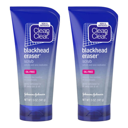 Clean And Clear salicylic acid acne face scrub tube close up