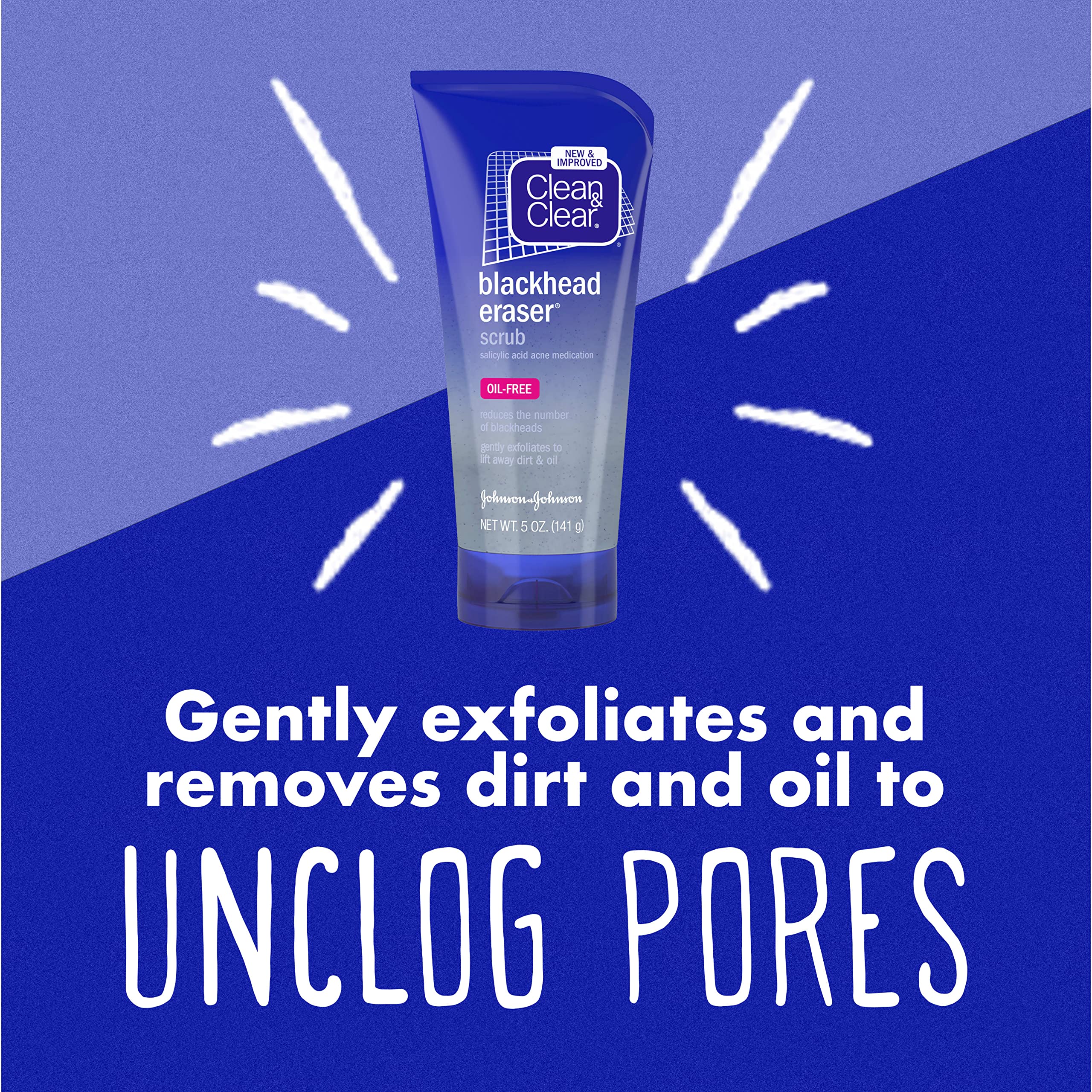 Clean And Clear oil free blackhead exfoliating cleanser 5 ounce