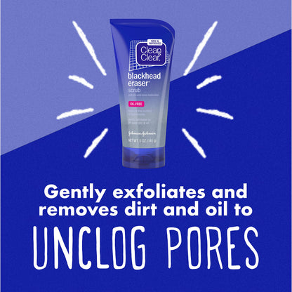 Clean And Clear oil free blackhead exfoliating cleanser 5 ounce