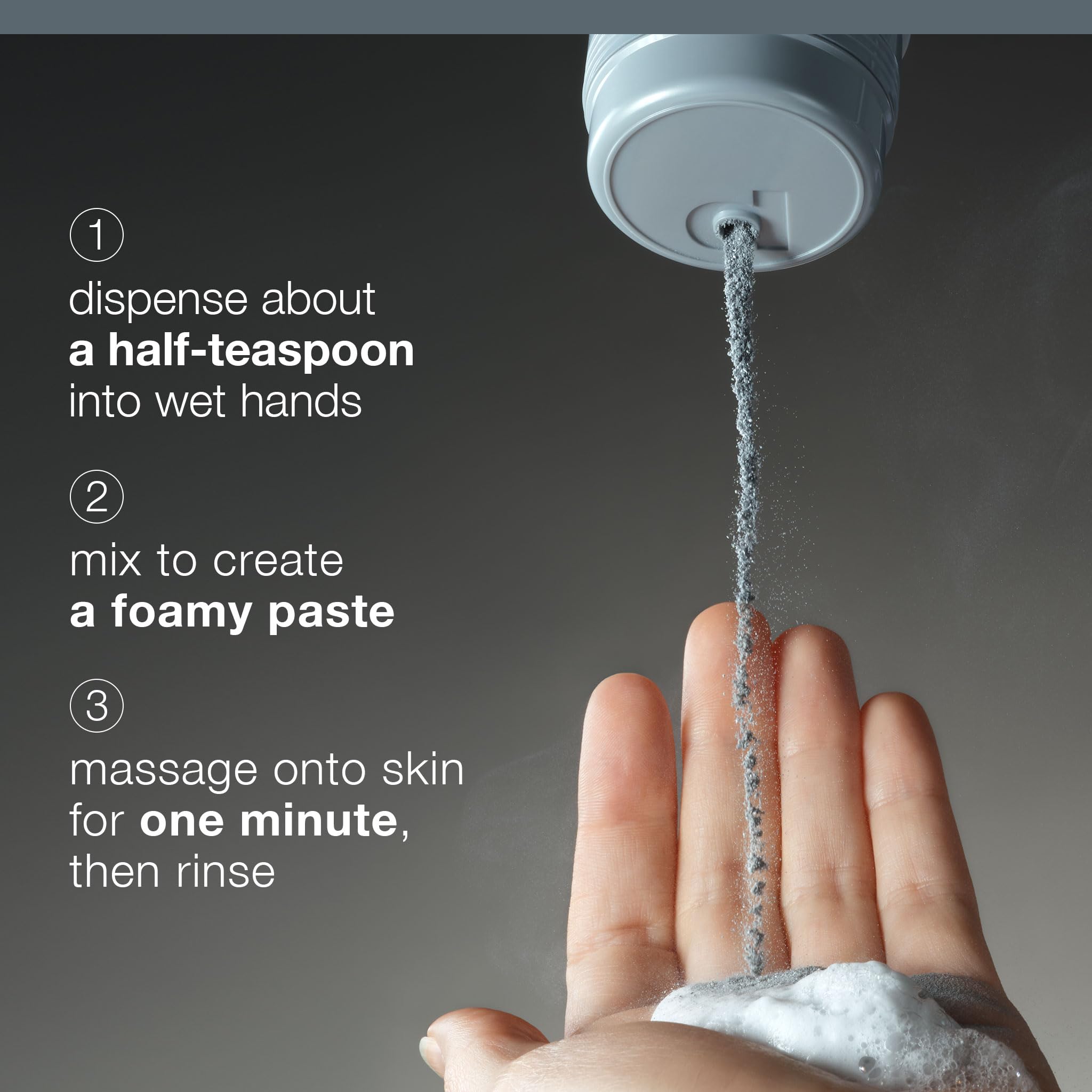 Dermalogica daily resurfacing powder transforming into a creamy paste with water