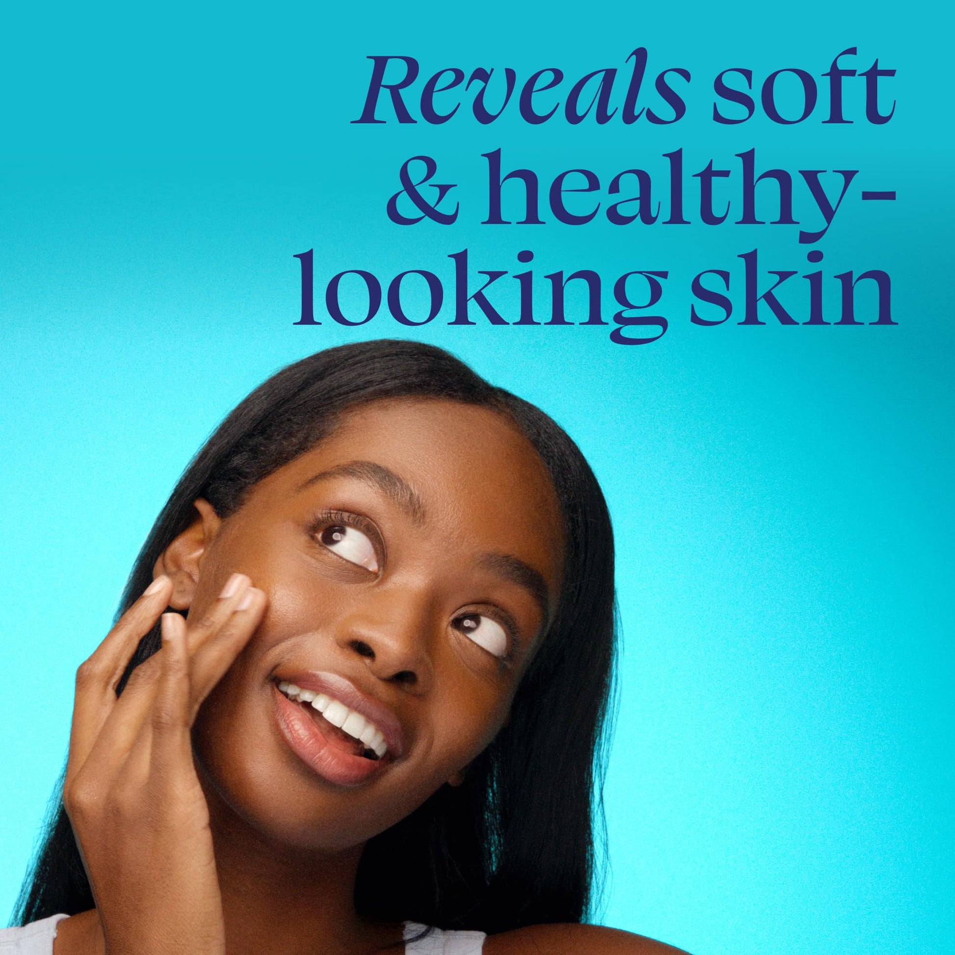 Tula Skincare daily exfoliating scrub tube angled presentation for glowing skin