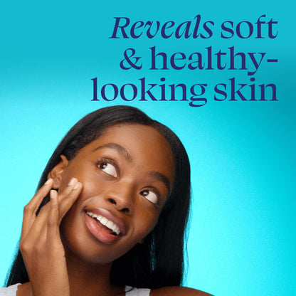 Tula Skincare daily exfoliating scrub tube angled presentation for glowing skin