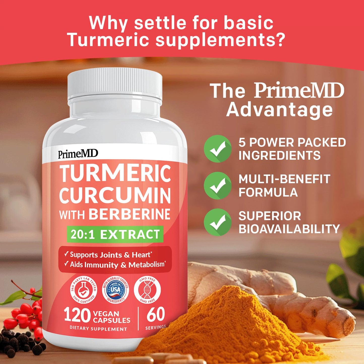 PrimeMD premium wellness stack containing organic berberine and ginger for gut health balance