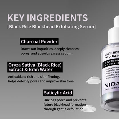 Lightweight texture of NIDA daily soft exfoliating serum being dispensed