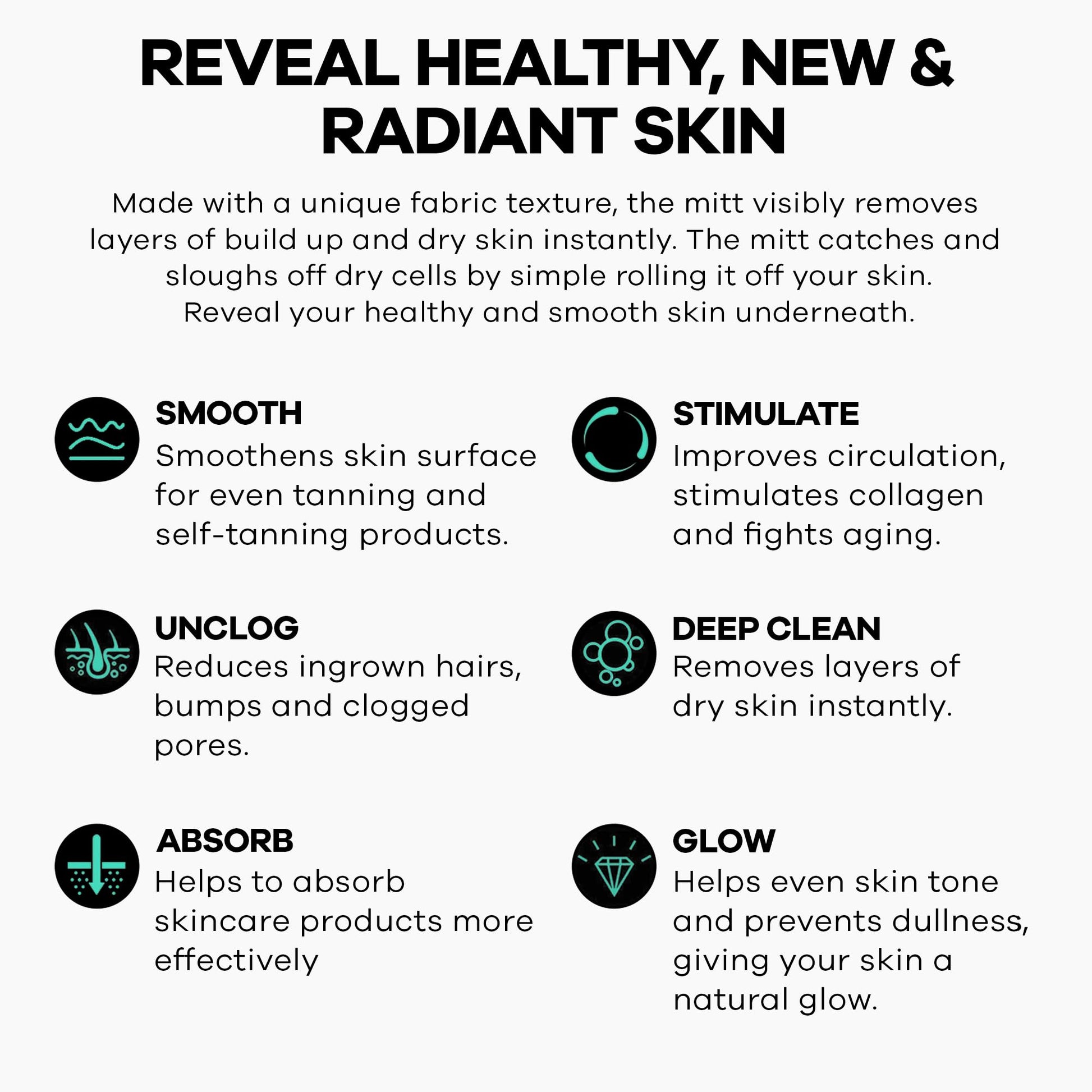 Dermasuri deep cleansing skincare routine setup with the black exfoliating face cloth dry view.