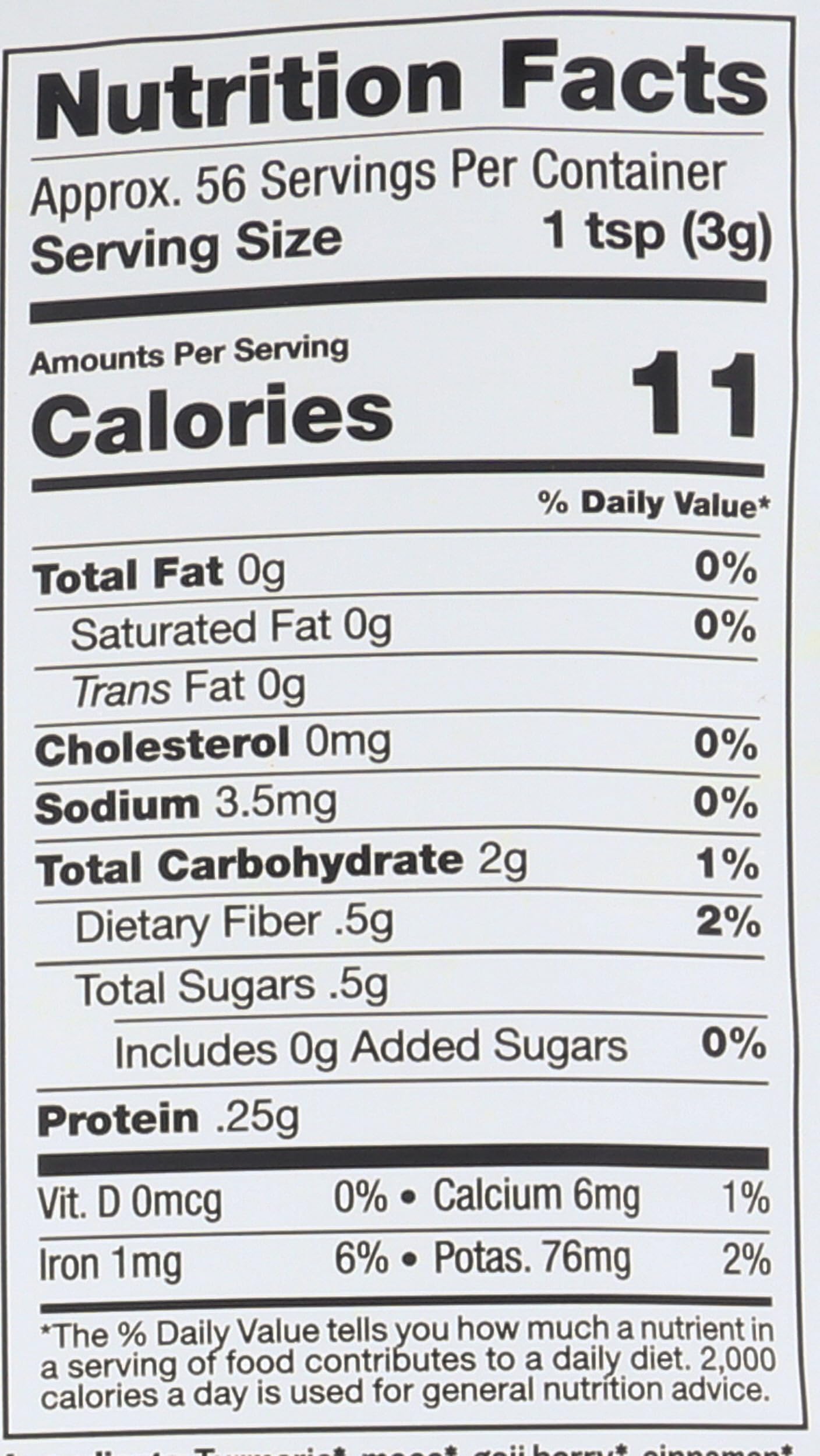 Six ounce pouch of Sunfood Superfoods Golden Milk powder displayed on a clean countertop.
