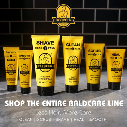 Bee Bald authentic imported grooming scrub close up
