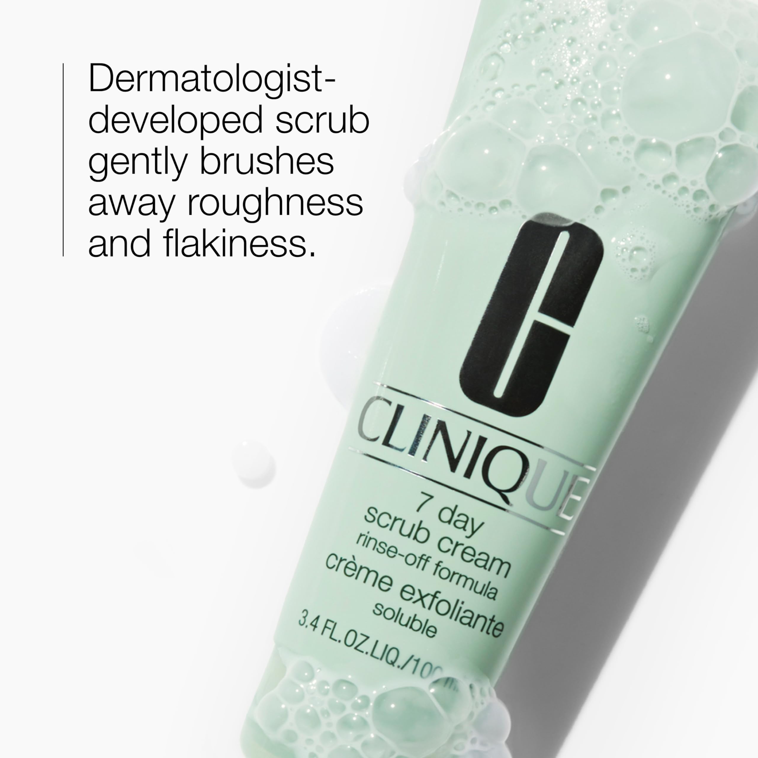 Clinique 7 Day Rinse Off Formula light green tube packaging