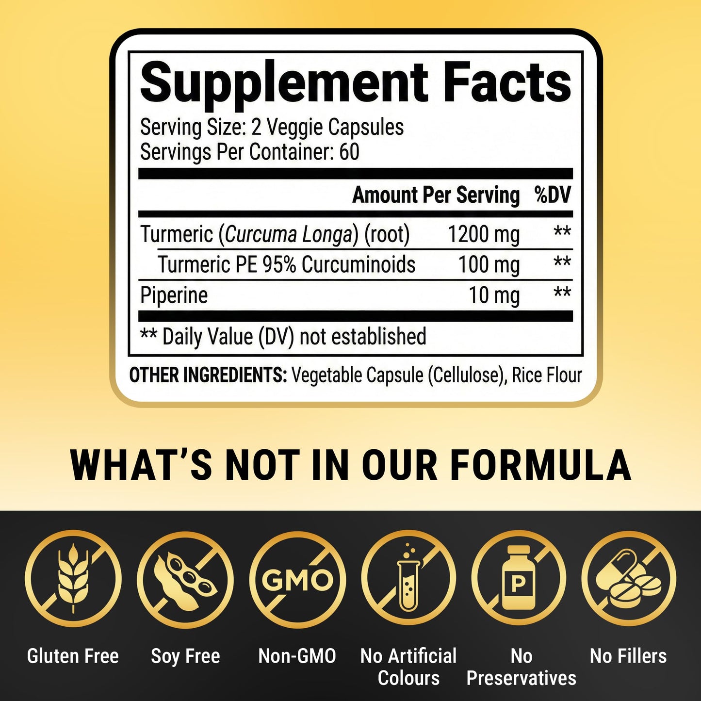 NuVitality imported turmeric curcumin 120 capsules pack showing secure tamper evident safety seal